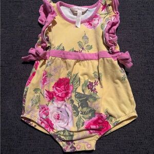 Matilda Jane Yellow and Pink Floral Romper